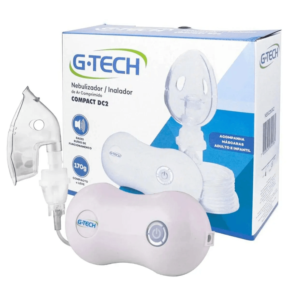 Nebulizador Inalador de Ar Comprimido Compact DC2 G Tech 1 Unidade